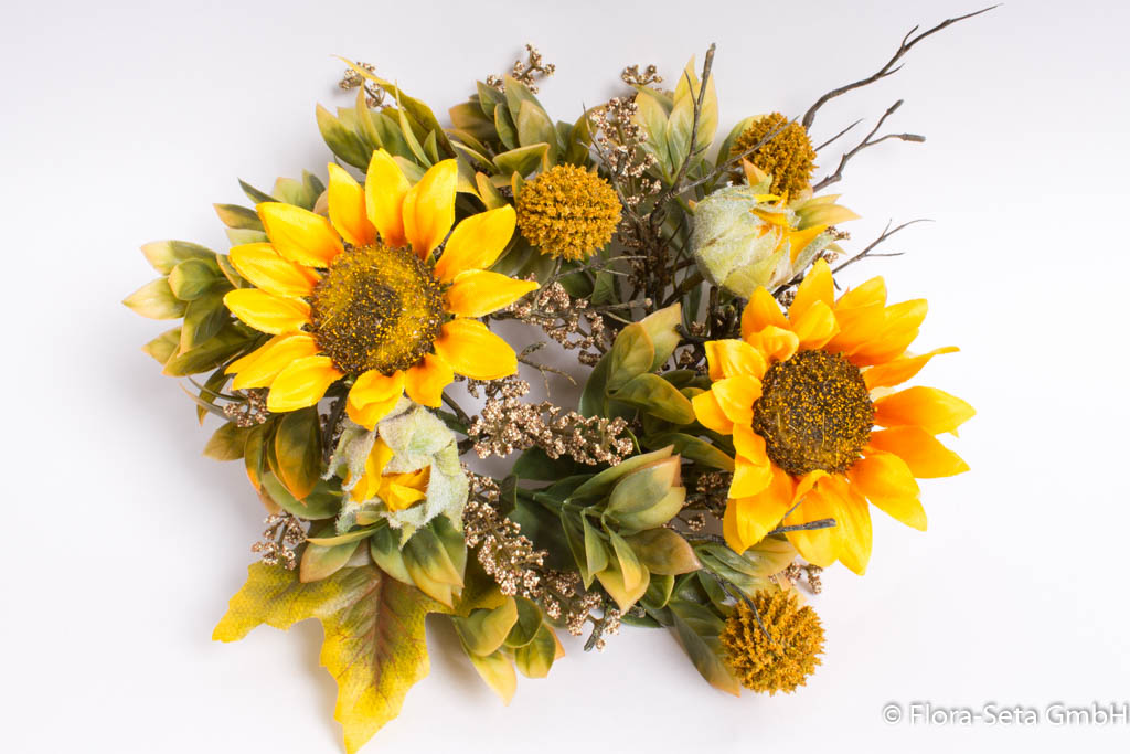 Künstliche Sonnenblumen ➤ gelb leuchtend